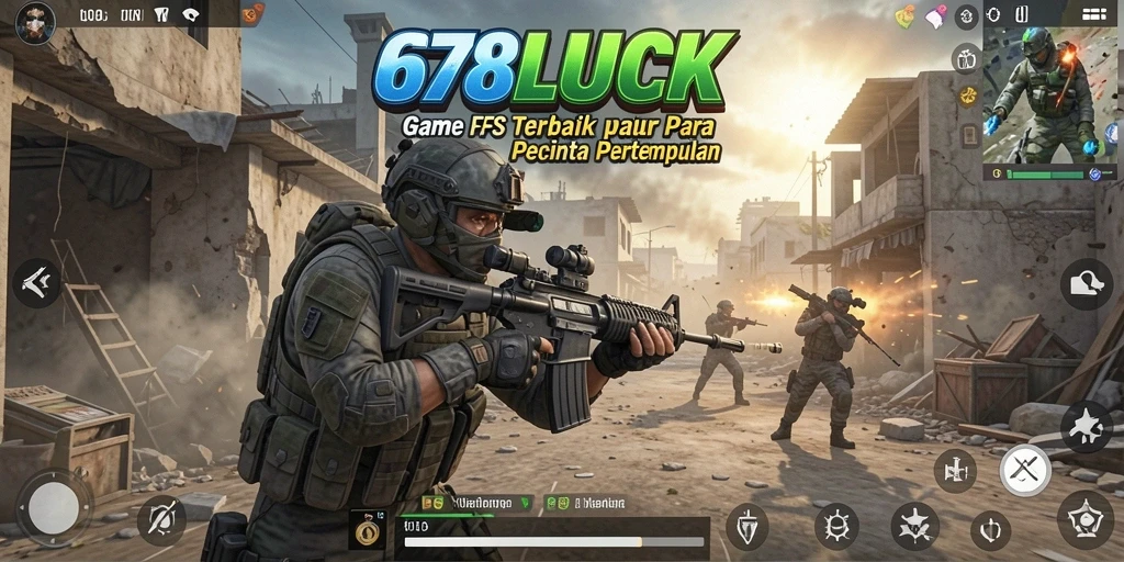 Screenshot menampilkan aksi seru gameplay FPS di 678LUCK.