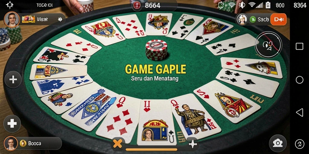 Gameplay seru dalam permainan Gaple 8364.