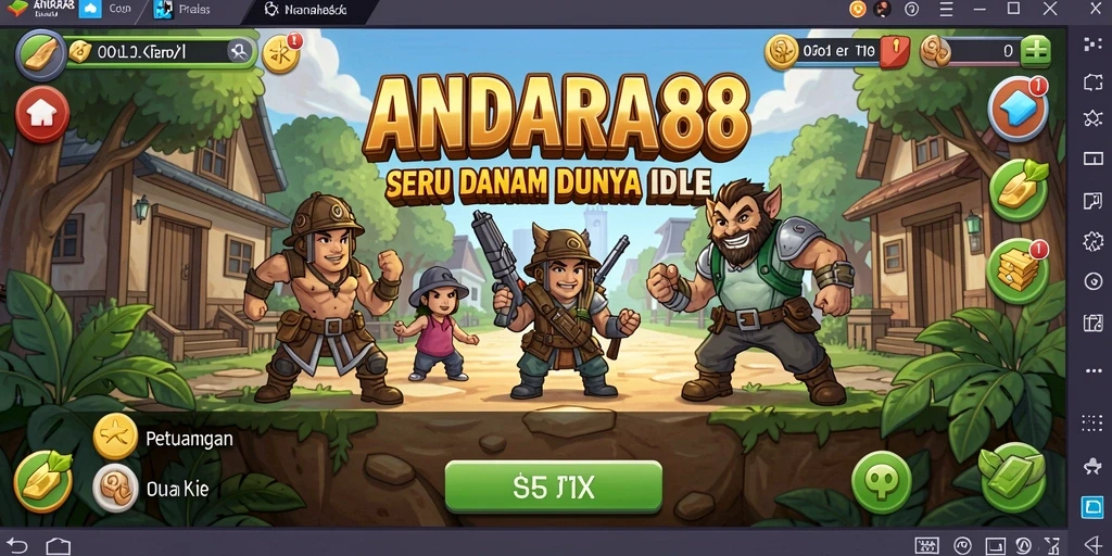 Screenshot gameplay ANDARA88 menampilkan karakter dan petualangan menarik.