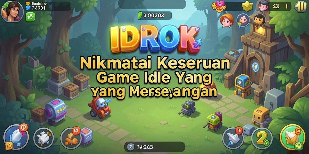 Tampilan gameplay IDROK yang penuh warna dan menarik.