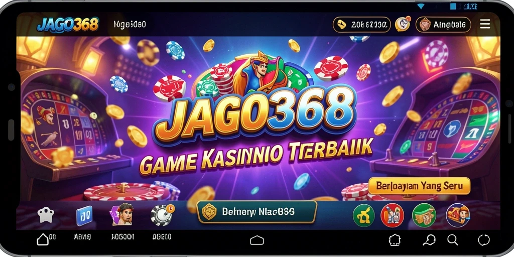 Screenshot utama JAGO368 menampilkan gameplay kasino yang menarik.