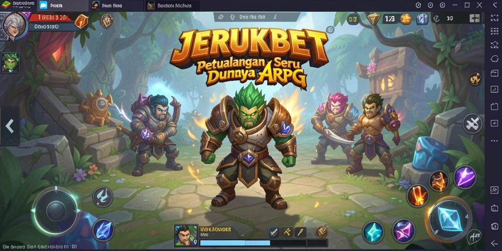 Tampilan menarik dari gameplay ARPG JERUKBET yang mendebarkan.