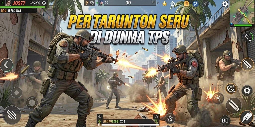 Screenshot menunjukkan aksi mendebarkan dalam gameplay TPS.