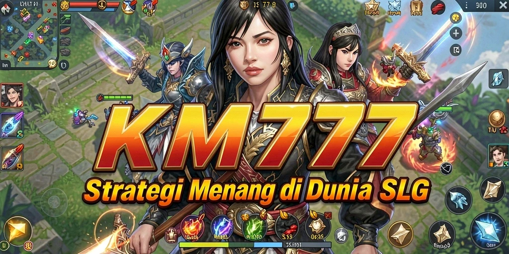 Screenshot menunjukkan pebangunan strategi dalam game SLG yang mendebarkan.