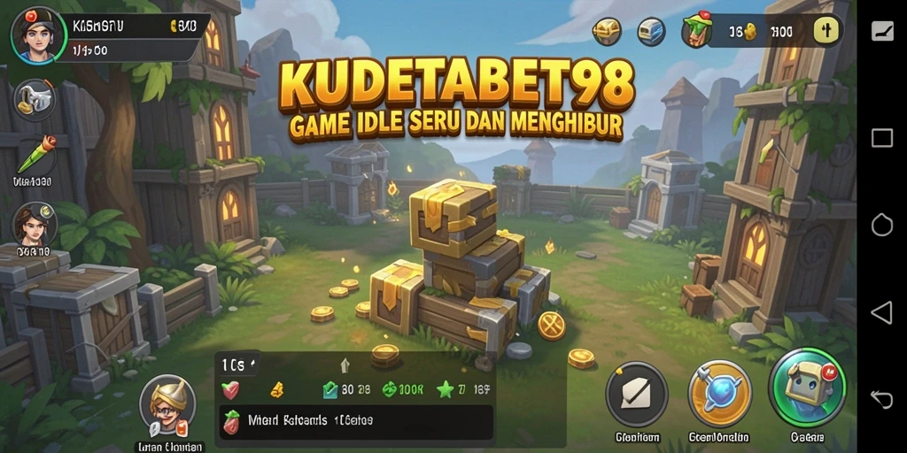 Screenshot utama KUDETABET98 menampilkan gameplay menarik dalam mode idle.