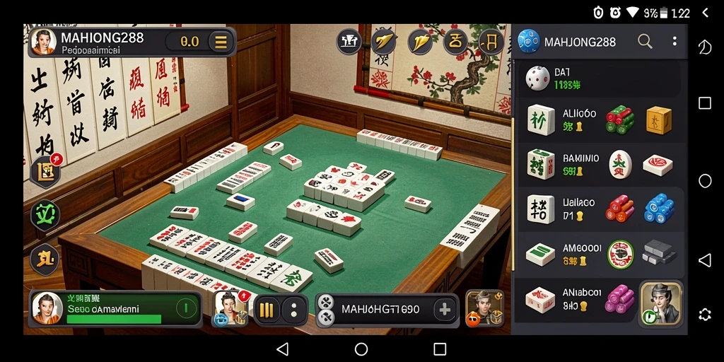Tampilan screenshot gameplay MAHJONG288 yang seru.