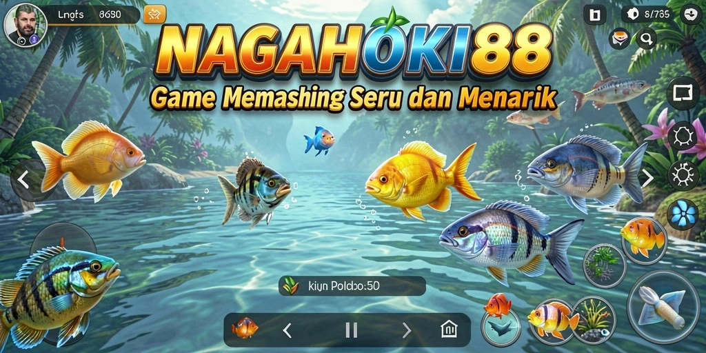 Tampilan gameplay NAGAHOKI88 menunjukkan keseruan memancing.