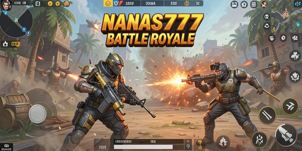 Tampilan gameplay seru di arena Battle Royale NANAS777.