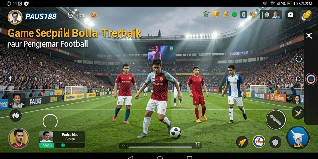 Screenshot PAUS188 menunjukkan aksi seru di lapangan sepak bola.