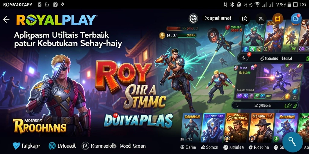 Tampilan antarmuka utama aplikasi ROYALPLAY yang intuitif dan lengkap.