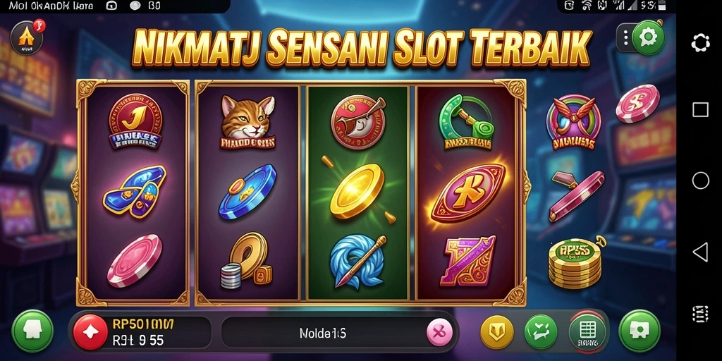 Screenshot menunjukkan gameplay Slot yang menarik dan penuh warna.