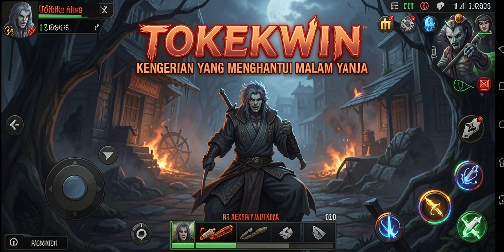 Tampilan menegangkan saat pemain menjelajahi kegelapan di TOKEKWIN.