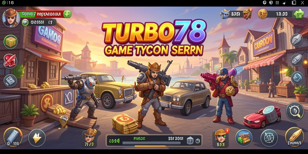 Screenshot utama TURBO78 menampilkan gameplay Tycoon yang seru.