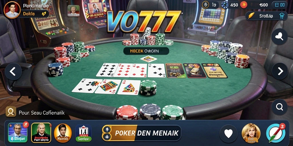 Tampilan gameplay VO777 yang seru dan menarik dalam permainan Poker.